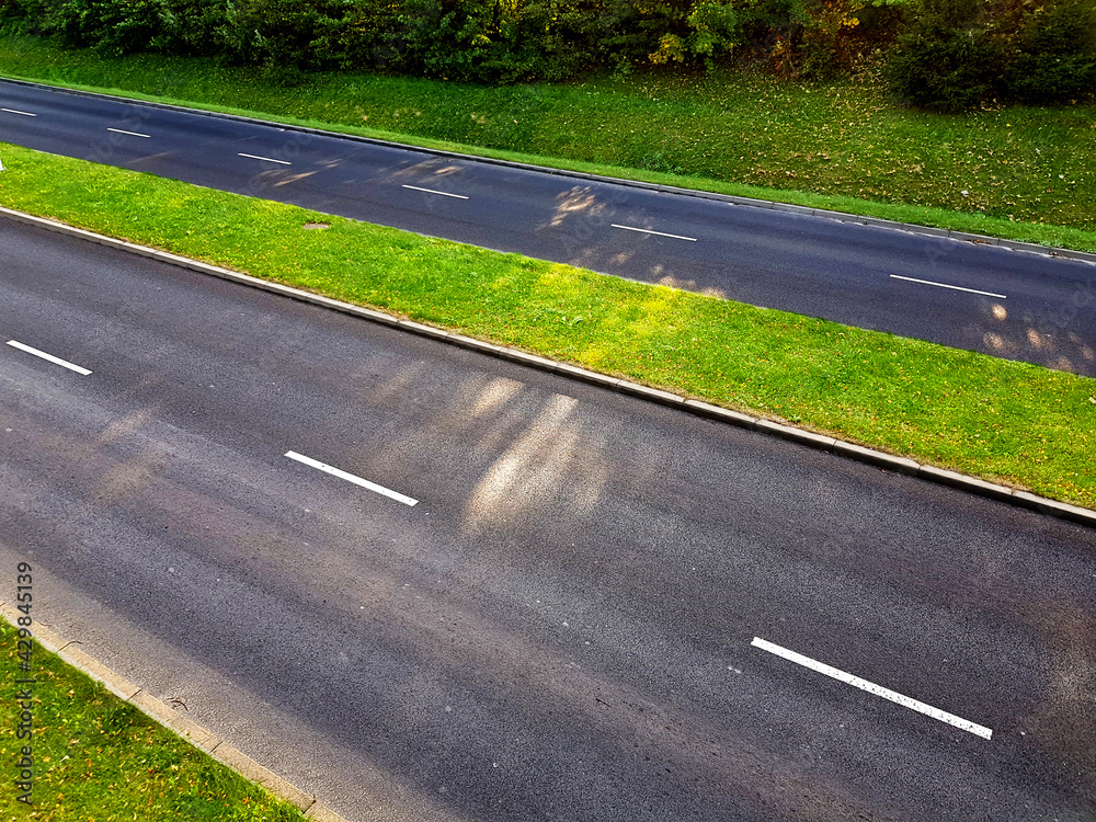 Obraz premium Asphalt two lane road.