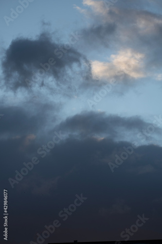 storm clouds over the sea