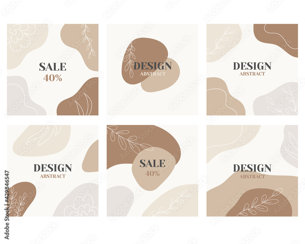 Abstract background with different shapes with space for text. Vector illustration suitable for social media stories and printing banners, invitations.