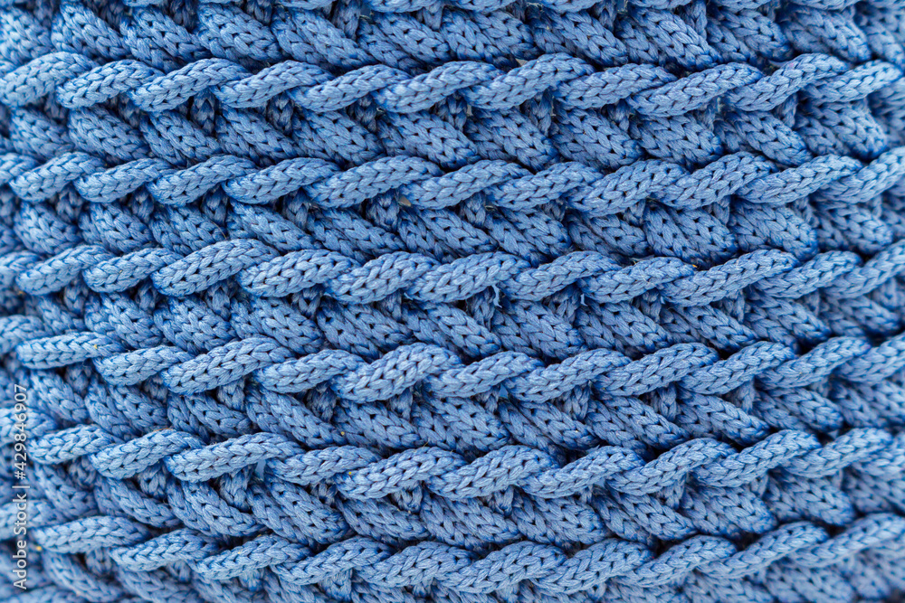 Blue Polyester Cord Knitting Blue Polyester Cord Knitting