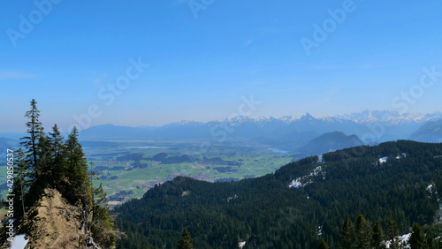 Nesselwang, Deutschland: Blick auf den allgäuer Alpenbogen