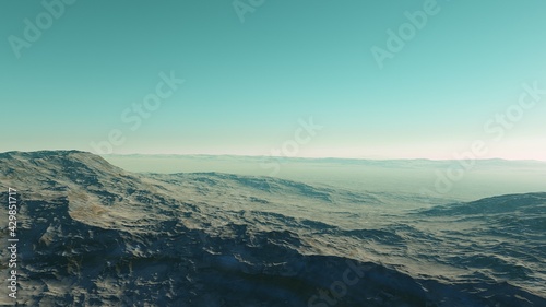 science fiction illustration, beautiful space background, a computer-generated surface, a fantasy world 3d render © ANDREI