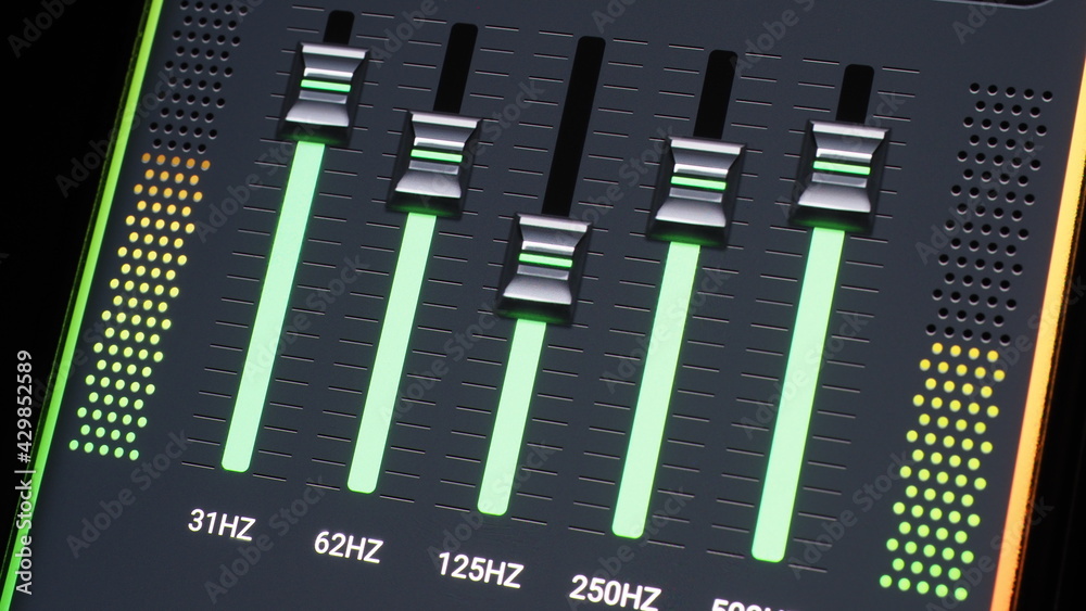 Music Equalizer bar. Audio waveform equalizer on screen black background. Music or sound wave on monitor. colorful sound visualizer abstract. gradient spectrum music graph. Digital graph glow in dark. Music Equalizer bar. Audio waveform equalizer on screen black background. Music or sound wave on monitor. colorful sound visualizer abstract. gradient spectrum music graph. Digital graph glow in dark.