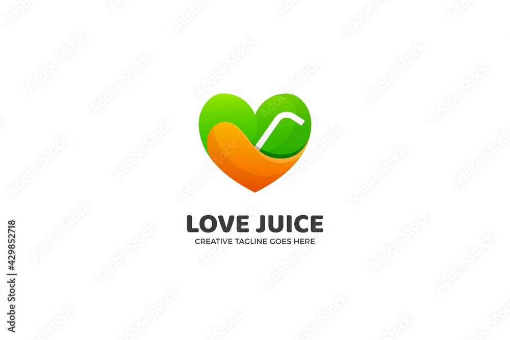 Obraz premium Fresh Healthy Juice Gradient Logo Template