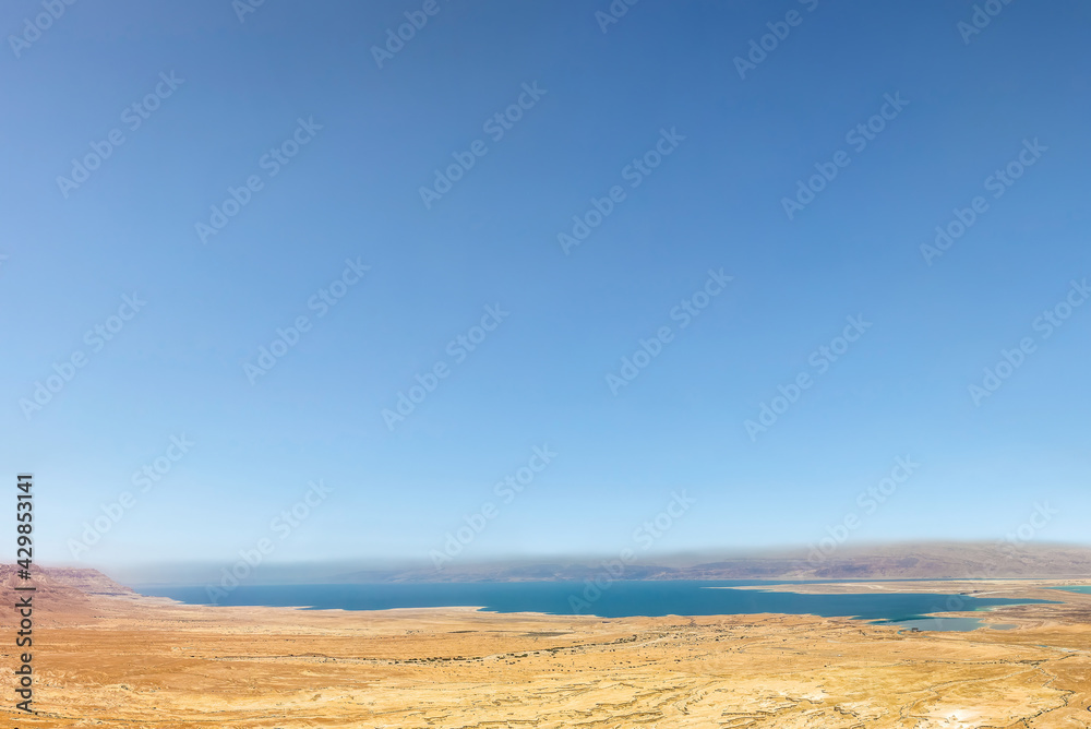 A view of the Dead Sea, the lowest place on earth