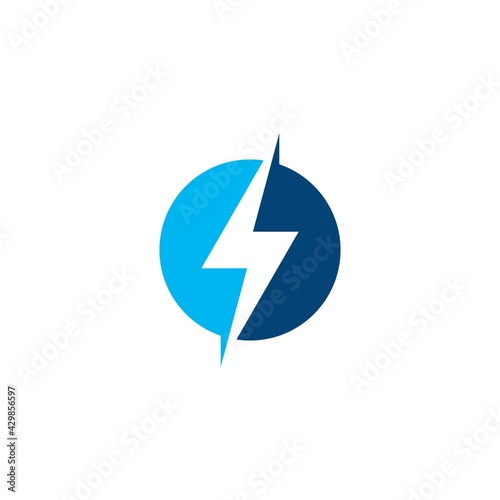 Free Download Electric logo combination circle design template - GFXLoad