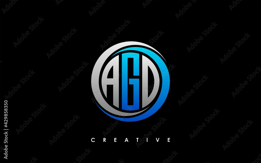 AGD Letter Initial Logo Design Template Vector Illustration