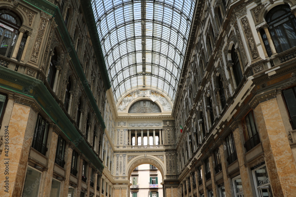Shopping arcade Galleria Umberto I in Naples, Italy Shopping arcade Galleria Umberto I in Naples, Italy