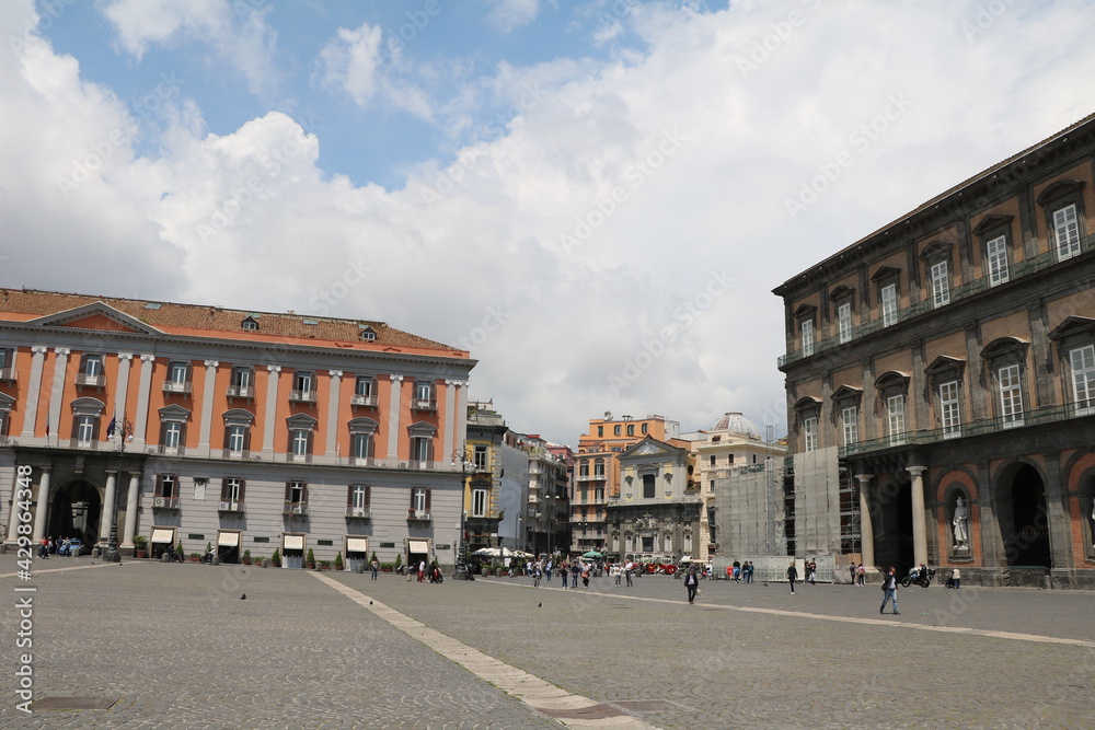 Piazza del Plebiscito in Naples, Italy