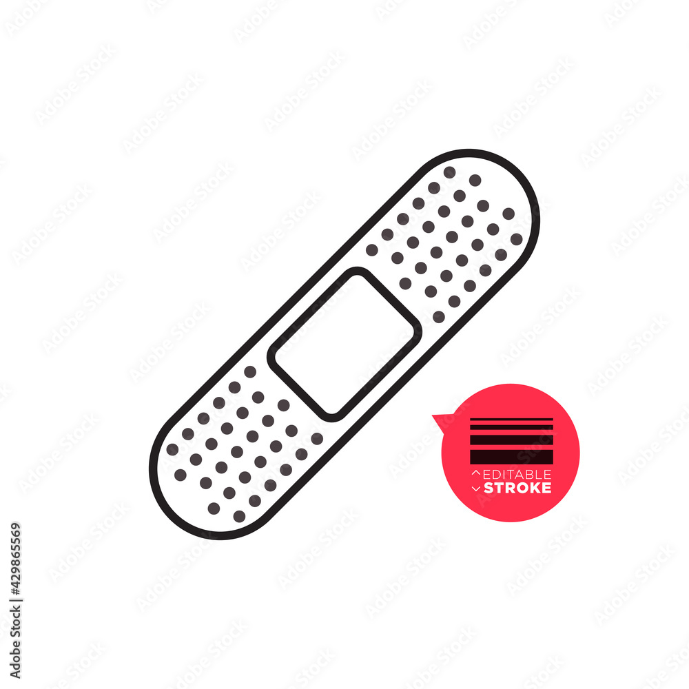 Bandage Plaster Minimalistic Flat Line Outline Stroke Icon Pictogram Symbol Bandage Plaster Minimalistic Flat Line Outline Stroke Icon Pictogram Symbol