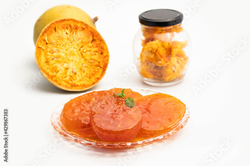 Ayurvedic Bael Or Bel Murabba Is Made Of Wood Apple Or Belgiri Bili Bhel Sugar And Shahad Madhu. It Cures Abdominal Disease, Cleanses And Strengthens Liver, Digestive System, Regulates Bowel Movement