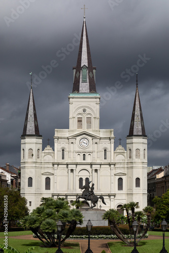 New Orleans, Louisiana, USA The Cathedral-Basilica of Saint Louis, King of France, also called St. Louis Cathedral 