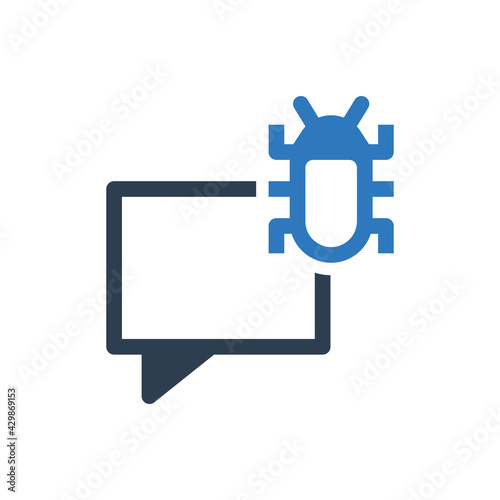 Conversation Infected Virus Icon Sign Symbol
