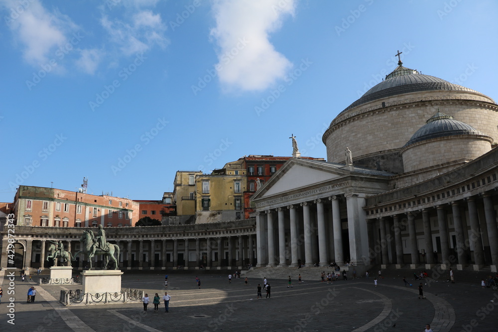 San Francesco di Paola at Piazza del Plebiscito in Naples, Italy