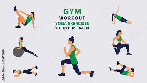 People-at-the-gym-workout-vector-illustration