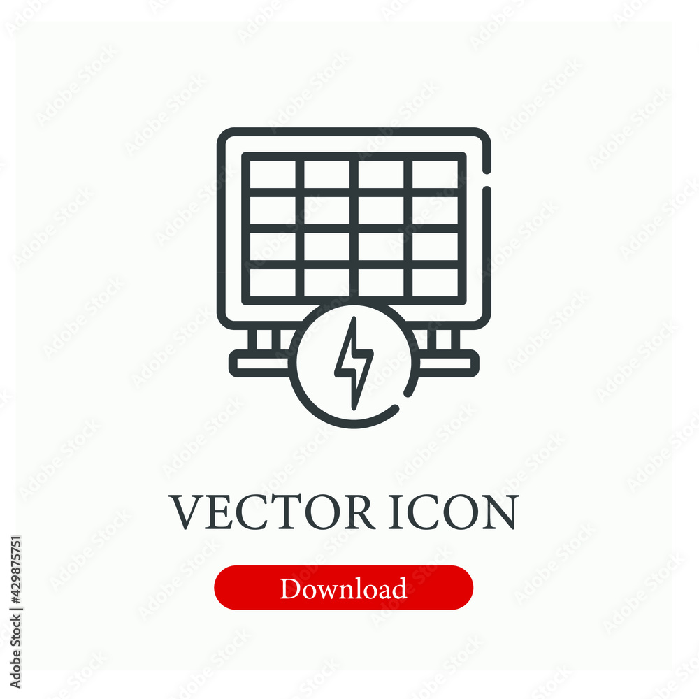 vector icon. Editable stroke. Linear style sign for use on web design ...