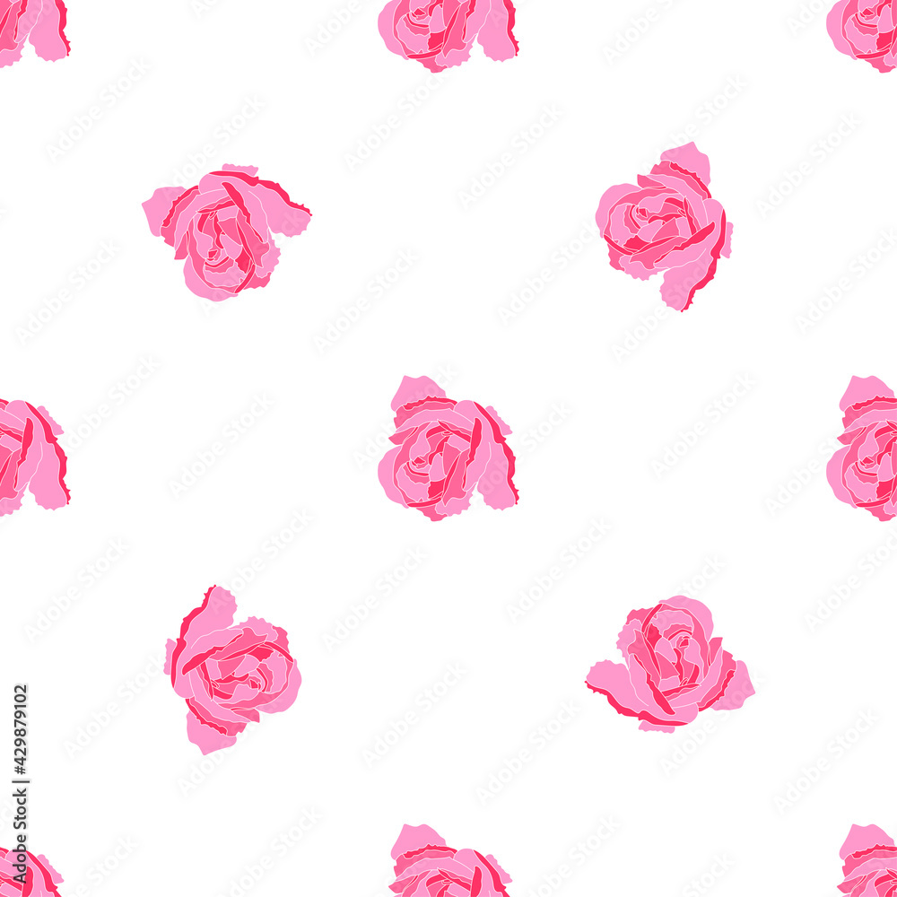 Seamless pattern in minimalists style. Floral background.
