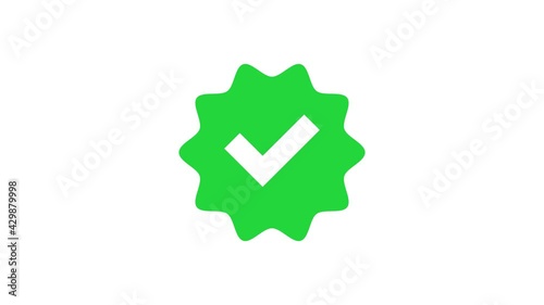 animation of checkmark icon. Check,   tick; yes; vote  4k video photo