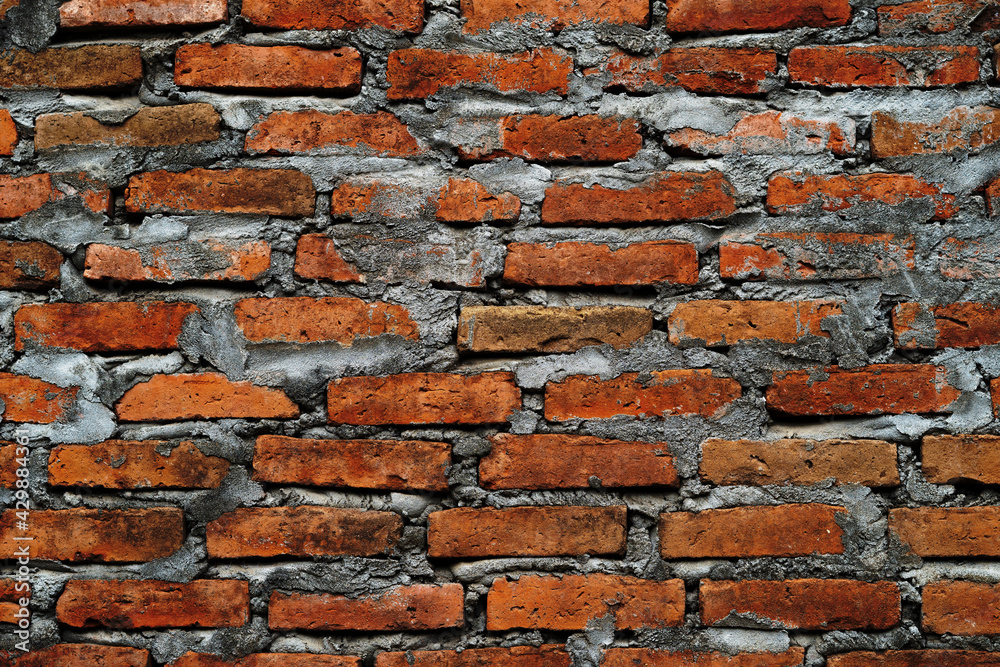 Wall, wallpaper made of dark brown brick Wall, wallpaper made of dark brown brick