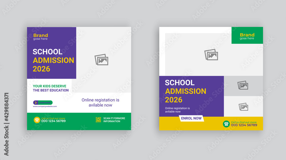 Education and School Social Media Post Template