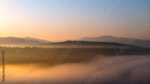 sunrise over the mountains