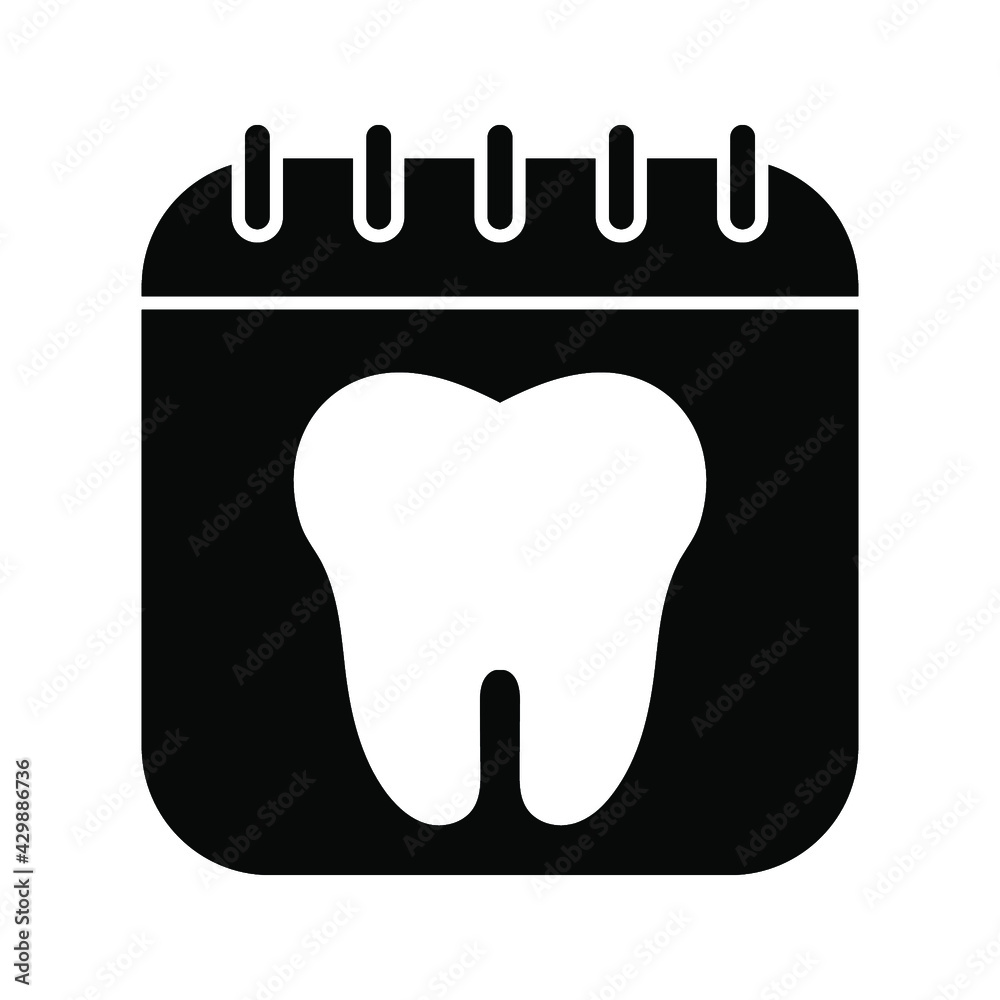 Obraz premium Dentist schedule vector icon color editable