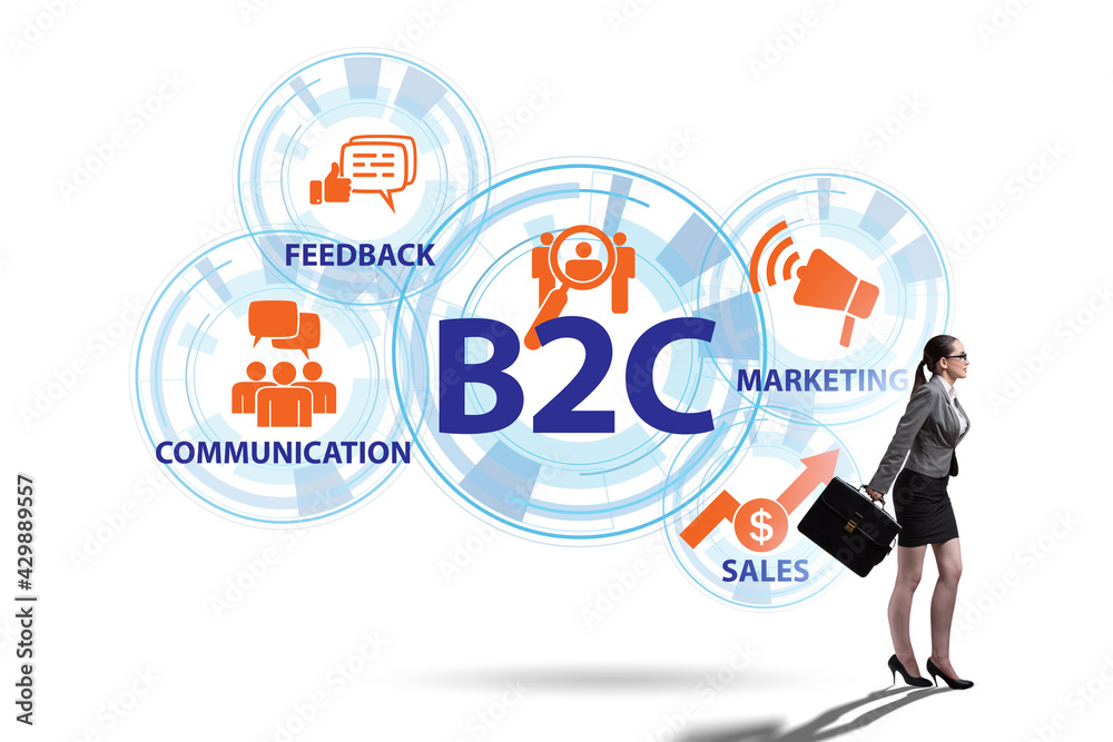 Business to customer concept with business people Business to customer concept with business people