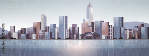 city buildings skyline modern architecture cityscape background horizontal