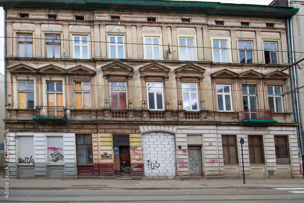 facade of the old house