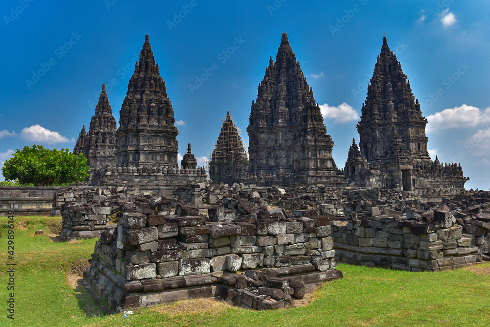 Fototapeta premium Candi Prambanan, a Hindu temple in Yogyakarta, Indonesia