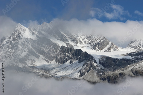 Epic snowy mountain peaks