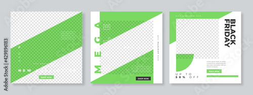 Social media template banner fashion sale promotion - vector