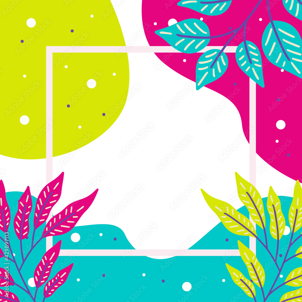 Floral vector design with copy space Floral vector design with copy space
