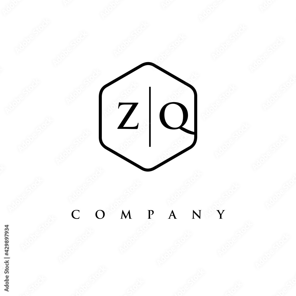 initial ZQ logo design vector initial ZQ logo design vector
