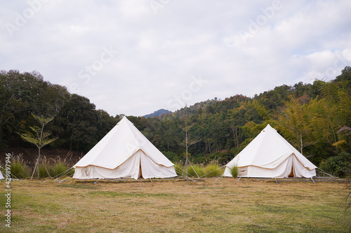 Tourist camping tent in a mountains © wuanxiang