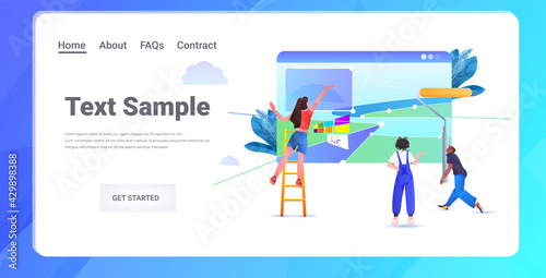 mix race developers team creating website ui web application development program software optimization