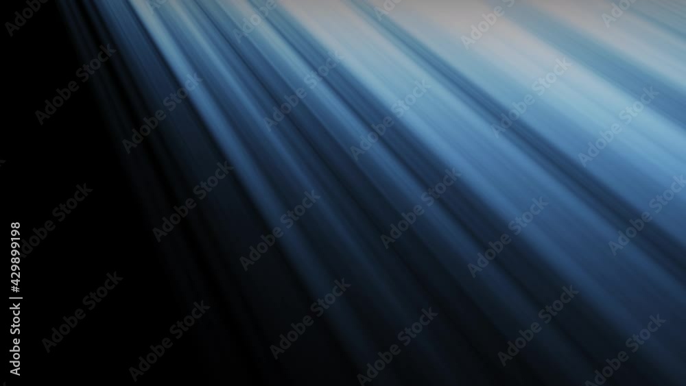 2D animation of Crepuscular Ray on a black background. The color is blue.
