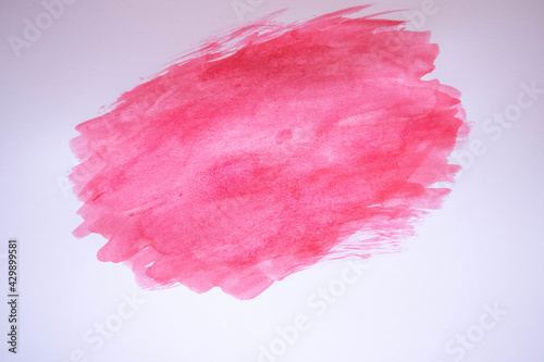 Abstract paint brush red watercolor