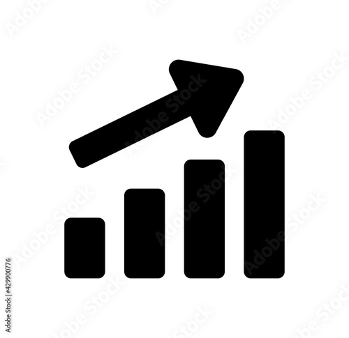 Better, higher, best, rise, chart icon