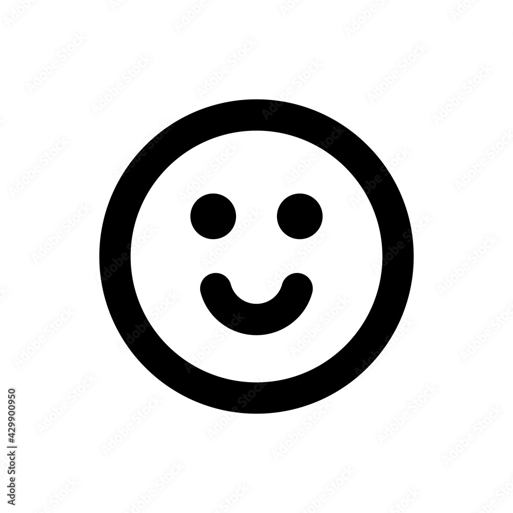 Happiness friendly smile face icon vector Happiness friendly smile face icon vector
