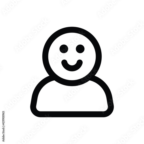 Happiness friendly icon.