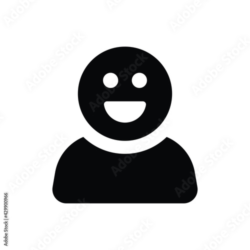 Smile icon. Vector happiness friendly.