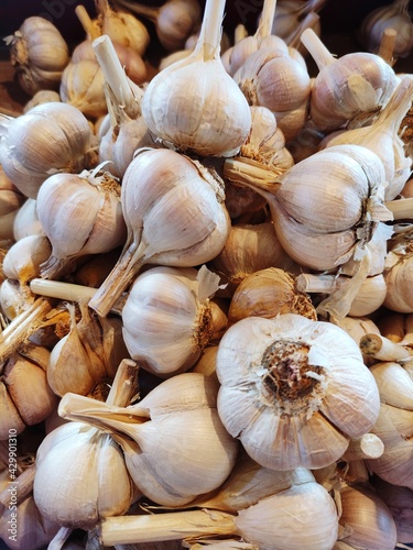 Garlic that I photographed at a traditional market in the city of Surabaya