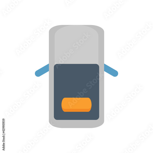 Natural gas tank or cylinder pressure vessel vector icon. Container or equipment for installation in car or vehicle to storage and transportation liquid compressed gas i.e. propane, lpg, lng, and cng.