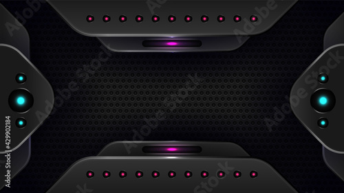 Modern currently offline banner with abstract background for gaming