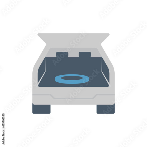 Natural gas tank or circle pressure vessel vector icon. Container or equipment for installation in car or vehicle to storage and transportation liquid compressed gas i.e. propane, lpg, lng, and cng.