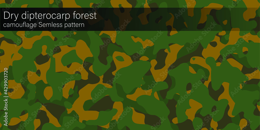 Naklejka premium Brown dry dipterocarp forest camouflage seamless pattern, banner area space for text. Designed texture and modern colorful wallpaper.