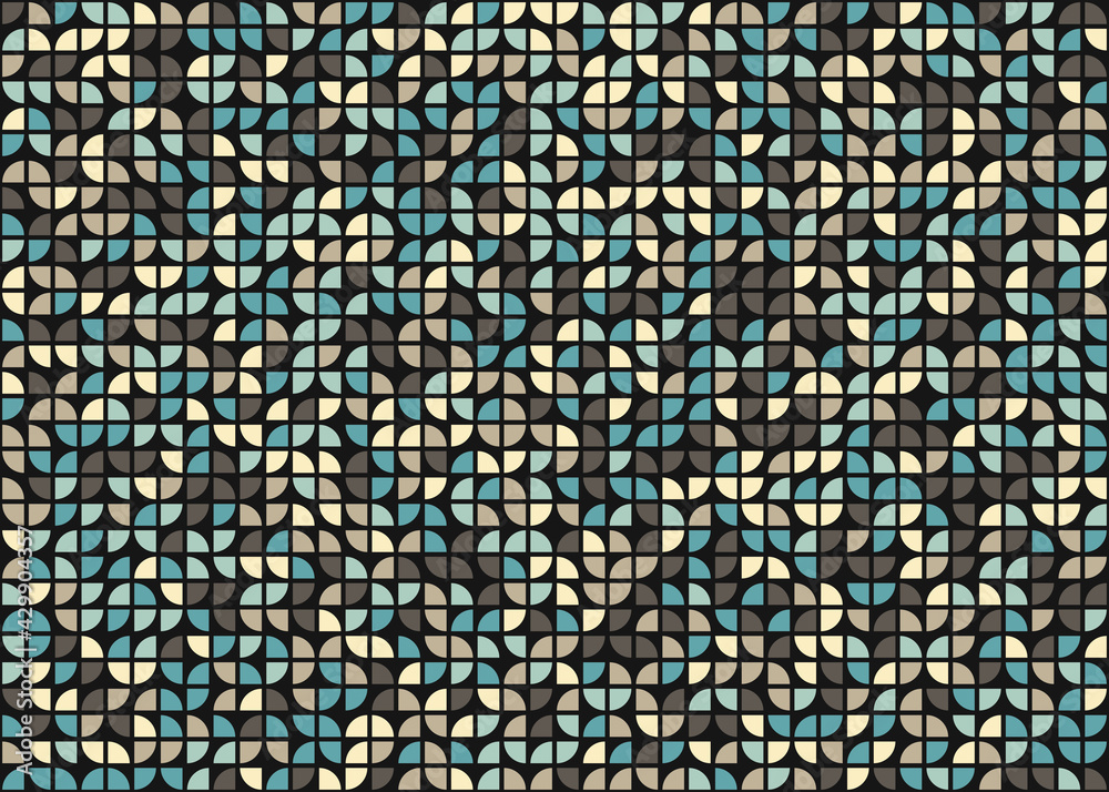 Fototapeta premium Abstract Geometric Pattern generative computational art illustration