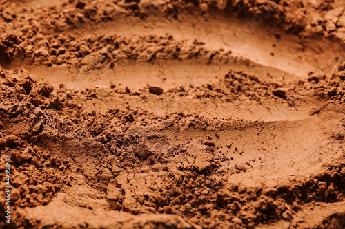Heap of cocoa powder as background