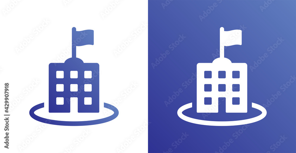 United States embassy building icon. Vector illustration